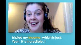 Yasmin tripled her income as an independent online teacher after just 4 months with 20 students!