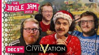 Sid Meiers CIV 5 | w/Lewis, Ben, Duncan, Spiff & More | Jingle Jam 2023 | Day 5 | (05/12/2023)