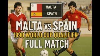 Malta vs Spain | Full Match | FIFA World Cup 1990 Qualification | Matchday 7 | January 22, 1989