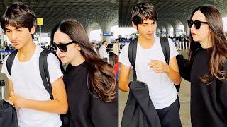 Karishma Kapoor With Grown Up Son Kiaan At Mumbai Airport