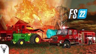 MASSIVE EXPLOSION DESTROYS NEIGHBORS HOUSE IN FIREBALL INFERNO!! (FS22 Old School)