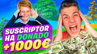 SUSCRIPTOR LOCO ME DONA +1000€ EN DIRECTO Y ASÍ REACCIONO...