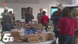 Roland church packs Thanksgiving baskets for those in need