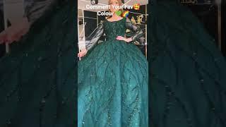 Green Gown #green #glitterydress #shimmer #gown #short #gowncollection