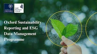 Oxford Sustainability Reporting and ESG Data Management Programme