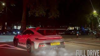 Porsche 992 GT3 RS GOES CRAZY! Loud Accelerations, Goes SIDEWAYS & Revs!