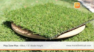 Play Zone Plus Artificial Turf - 88 oz, 1.5" Blade Height