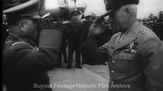 Historic Archival Stock Footage WWII - U.S. Bomber Mission to Visit Chile