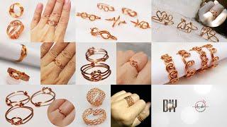 Easy ring making | 8 ring from copper wire and without stones or beads