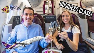 Our First Business Class Flight! Thai Airways 787-8 in Royal Silk Class (Bangkok to Dubai)