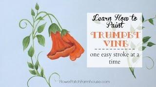 Learn How to Paint Beautiful Trumpet Vine