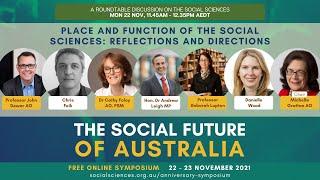 The place and function of the social sciences in Australia. The Social Future of Australia