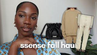 ssense fall haul | essentials, staud, maison kitsune, and more