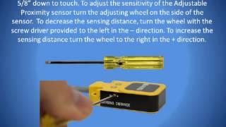 Adjustible Proximity Sensor Operating Procedure