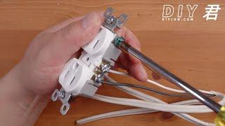 插座的基础知识和如何连线 | Electrical outlet and how to wire | DIY君