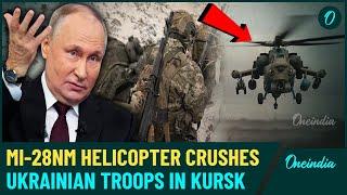 Mi-28NM Helicopter Strikes: Russian Forces Destroy Ukrainian Troops, Armored Vehicles in Kursk Clash