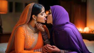 Mature Muslim Woman kisses Young Indian Woman | Passionate Lesbian Story