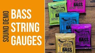 Bass Strings Gauges Comparison - Sound Demo (no talking)