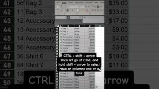 Excel tip select all cells shortcut