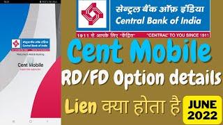 Cent Mobile RD FD Option details || FD me Lien ka  Matlab kya hai ||