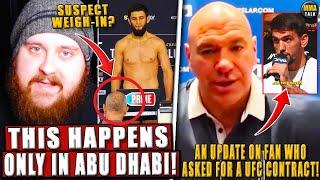 The MMA Guru ACCUSES UFC staff of 'FAKING THE SCALE' for Khamzat Chimaev! Dana gives update on fan