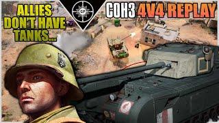 Allies Don't Have Heavy Tanks, Right? | 4v4 Oasis Depot | Company of Heroes 3 Replays #38