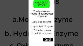 KMU 2024 mdcat biology mcqs Keys PMDC#shorts #biology #mdcat #pmdc #mdcatmcqs #mdcat2024 #mdcatleak