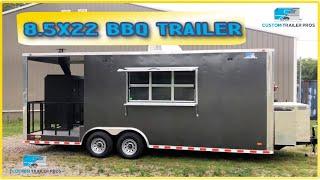 8.5x22 BBQ Food Trailer with Smoker