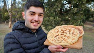 Georgian Traditional Cheese Bread — Khachapuri in a Pan. Easy and Delicious Recipe