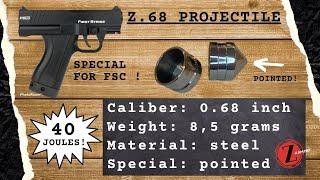 40 Joule Pointed Z-RAM Z.68 steel projectile Umarex HDS HDR68 VKS Valken FSC T9.1 T8.1 caliber 0.68