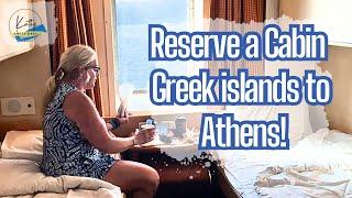 We booked a cabin on the Ferry to Athens!