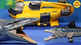 New Animal Planet Deep Sea Submarine Barracuda Vs Mosasaurus Jurassic World Unboxing