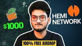 FREE CONFIRMED AIRDROP DON'T MISS | Hemi Network Testnet | Crypto Complete guide tutorial