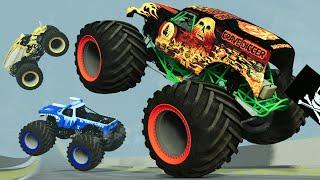 MONSTER JAM INSANE Epic High Racing Jumps and Destruction Mohawk Warrior, Hot Wheels | BeamNG.Drive