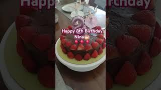 Chocolate with Strawberry Cake#happybirthday #delicous #food #youtubeshorts