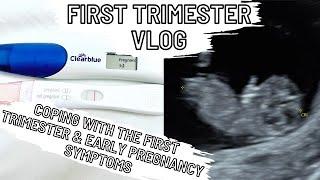 MY FIRST TRIMESTER VLOG FOOTAGE | Early pregnancy symptoms, ultrasound scans & telling family!