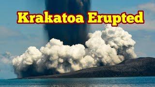 Huge Eruption Of Krakatau Volcano , Tambura, Honga Tonga, Indonesia, Indo-Pacific Ring Of Fire