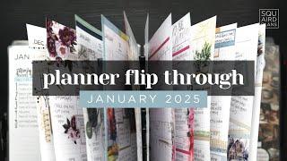 JANUARY PLANNER FLIP THROUGH 2025 :: Completed Planner Pages in a Frankenplanner Setup