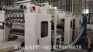 Automatic glue laminated V fold hand towel paper converting machine