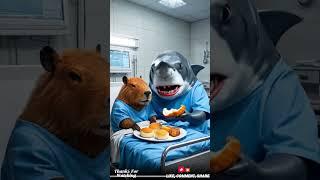 Capybara Was Injured and Hospitalized  While Shark Steals All Its Food! ️  #capybara #cute