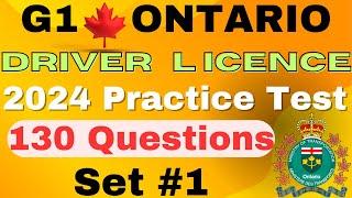 G1 test Ontario 2024 | G1 Practice Test Ontario 2024 | G1 Driving Test - 130 Exam Questions - Set #1