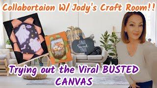 A Collaborative Masterpiece: Trying out the Viral Busted Canvas w/Jody's Craft Room