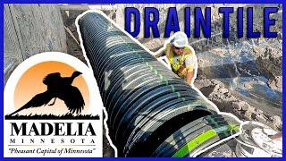 Installing Drain Tile - Madelia Minnesota