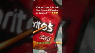 Which one chocolate chip cookies or Doritos #trend #shorts
