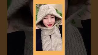 Cool New Gadgets , Useful Multicolor Woolen Hat Scarf for Every Girl, Tiktok #Shorts