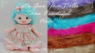  YES! You CAN fit BEAUTIFUL faux fur WIGS on your 'IN-THE-HOOP' DOLLS 