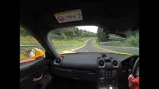 Porsche Cayman GT4 Driven hard with hand controls