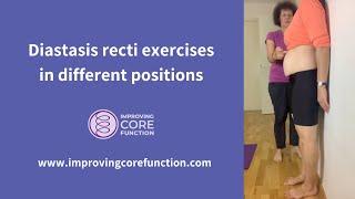 Diastasis recti exercises in different positions