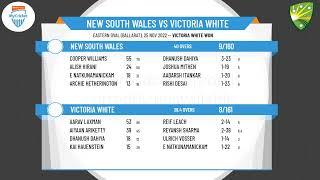 CA SSA 12 & Under Cricket Championships - Boys Round:GF New South Wales v Victoria White