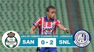 Santos Femenil vs San Luis 0-2 Resumen Goles 2024